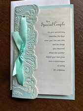 VINTAGE AMERICAN GREETINGS CARD - TO A SPECIAL COUPLE ON YOUR ANNIVERSARY -NEW picture