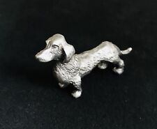 Pewter Silver Hot Dog Dogs Dachshund Highly Detailed Figurine Statue E picture