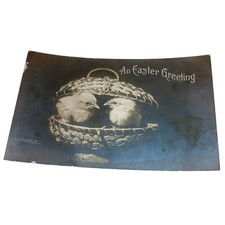 1906 Easter Greeting Chicks In Basket The Rotograph Co NY RPPC picture