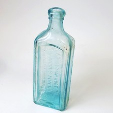 Antique Dr. Kilmers Swamp-Root Aqua Glass Bottle Embossed Kidney Liver Remedy  picture