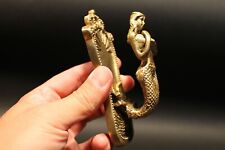  Brass Mermaid Antique Vintage Style Wall Hook picture