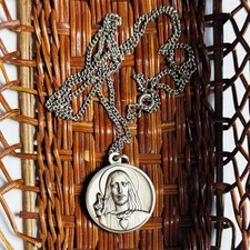 Vintage 24” Blessed Traditional Catholic Scapular Medal Necklace Orig Packaging picture