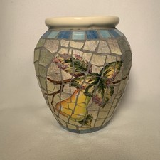 Vintage Collectible Bellezza Mosaic Vase By Artist Kathleen Parr McKenna 2003 picture