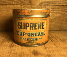 Early Gulf Supreme 1lb Grease Can picture