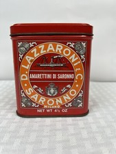 D. Lazzaroni & C. Saronno Amaretti Biscotti Cookie Tin Italy Vintage  picture