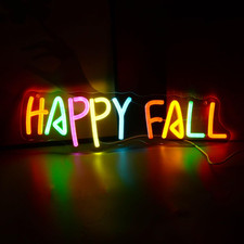 Happy Fall LED Neon Light Rustic Autumn Neon Signs Colorful Glow for Thanksgivin picture