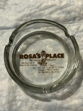 ROSA’S PLACE RESTAURANT NYC VINTAGE GLASS ASHTRAY CIRCA 1960 picture