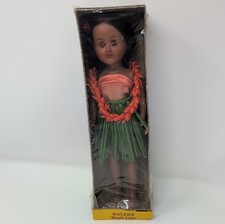 Vintage 1970’s Malama Doll Hawaiian Hula Dancer Lanakila Crafts NOS Sealed Box picture