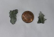 2 Piece Lot of Grade A Moldavite 1.36 grams 6.8 ct With COA Besednice Czech Rep picture