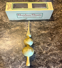 Vintage Christmas Classics Glass Finial Ornament In Original Box MPN 1024 picture