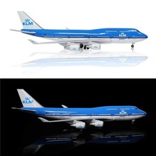1:130 Boeing 747 KLM Aircraft Model 47cm Resin Plane with Lights With LED Lights picture