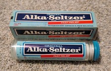 Vintage 1984 Miles Bayer Original Alka-Seltzer Bottle in opened Box. NOS picture