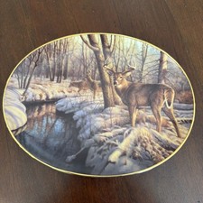 1994 Collector Plate winters Calm Greg Alexander Woodland Tranquility Deer picture