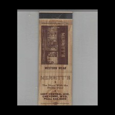 Matchbook Cover Merritt's Western Wear Cheyenne WY picture