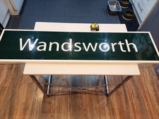 Wandsworth Railway Station 120cm X 30cm X 2.5cm Totem Sign Metal./ Modern Ish picture