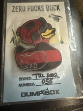 Zero f*cks Ducks ZFD Patch Dumpbox Hook& Loop Red Dump Box New picture