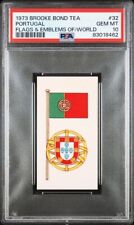 1973 BROOKE BOND TEA FLAGS & EMBLEMS OF THE WORLD PORTUGAL #32 PSA 10, POP 1 picture