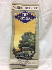 Vtg The Gray Line 1928 Advertising Seeing Detroit Brochure Michigan  picture