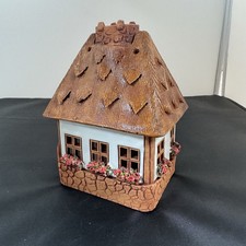 Maribor Kunstgewerbe Lithuanian Clay Cottage Incense Burner Tea Light  Vintage picture