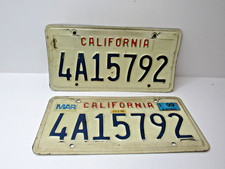 VINTAGE CALIFORNIA LICENSE PLATE Pair Set #P10 picture