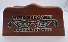 VTG Cedar Wood Eye Glass Holder Panama City Beach Fla Here they are looking at U picture