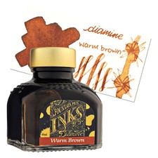 Diamine Dark Warm Brown Bottled Ink For Fountain Pens New 80 ml DM-7007 picture