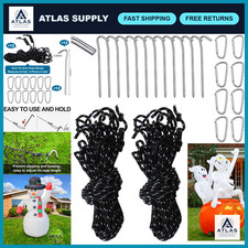 36 Pcs Halloween Inflatable Stakes Kit with 6.5 ft Rope & Hooks for Outdoor Deco picture