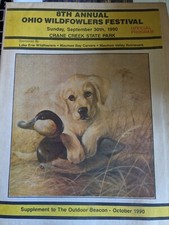 Vintage 1990 Official Program For The 8th Annual Ohio Wildfowlers Festival picture