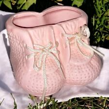 Vintage Small 1970s Pink Baby Bootie Plant Succulent Ceramic Planter Shoe G.W. picture