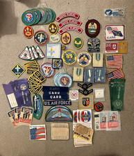 Large Vintage Boy Scouts of America Patch & Medal Lot – Narragansett 1980’s picture