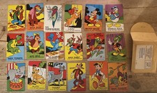 Rare 1956 WALT DISNEY CARTOONING Drawing Cards  SET 18 NM cards with Mailer picture