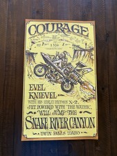 Evel Knievel Poster  “Courage” Snake River Canyon ORIGINAL 1971 picture