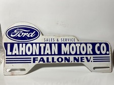 Vintage Ford Lahontan Motor Co License Plate Topper Metal License Plate Topper picture