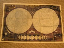 VINTAGE EARTH'S MOON MAP National Geographic February 1969  picture