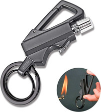 Permanent Match Infinity Lighter w/ Multitool Keychain 2 in 1 Lighter Pipe Metal picture