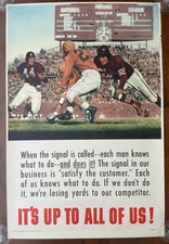 Original 1947 Chicago Bears vs Green Bay Packer Lithograph. Certificate of Auth. picture