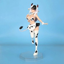 25cm Black Cow Maid Anime Girl Figure Collectible Statue Desktop Model New Gift picture