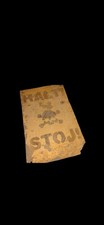 Original period WWII Germany Road Sign..Halt STOP  picture