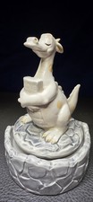 Vintage 1980 Quon Quon Puff the Magic Dragon Ceramic Wind-up Music Box Works picture