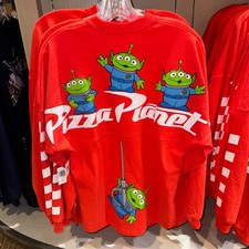 2026 Disney Parks Toy Story Pizza Planet Aliens Red Spirit Jersey Adult Szs NWT picture