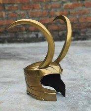Golden Steel Helmet Marvel Character Loki Helmet Thor Armor Designer  Cosplay picture