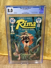 RIMA THE JUNGLE GIRL #1 KUBERT Redondo ALEX NINO Superb GGA 1974 DC CGC 8.0 picture