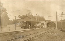 Weston Massachusetts MA B&M R.R. Station c1900s-10s Real Photo Vintage Postcard picture