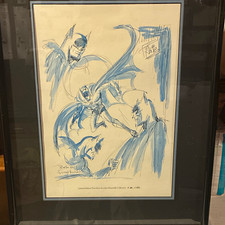Bob Kane Signed Batman Framed Paper print Limited  #66/500 John Maioriello picture