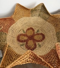 VTG Large Handwoven Coiled Basket – Star-Shaped – Northeast Brazil Folk Art picture