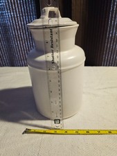 Vintage McCoy USA White Milk Jug Cookie Jar Canister 253 Farmhouse Pottery picture