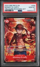 2024 ONE PIECE PROMOS TREASURE BOOSTERS SET #006 MONKEY D. LUFFY PSA 10 picture