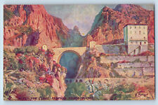 Menton France Postcard Louis Frontiere Franco Italian c1910 Oilette Tuck Art picture