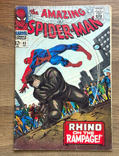 AMAZING SPIDER-MAN #43 RHINO ON THE RAMPAGE 1966 ASM MARVEL COMICS  picture