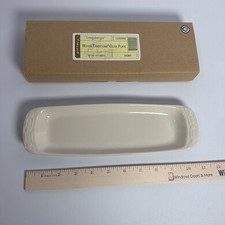 Longaberger Woven Traditions Olive Plate Ivory - 10.5” NEW picture